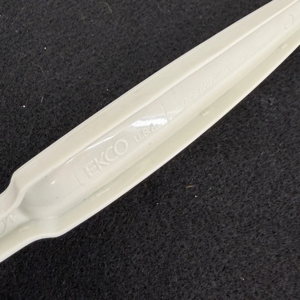 VTG‎ Nylon EKCO USA 7 Slotted Spatula Turner Kitchen Utensil White 4in Wide